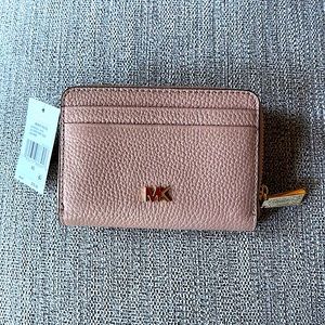 New Michael Kors - Mott Small Leather Wallet / Coin Card Case